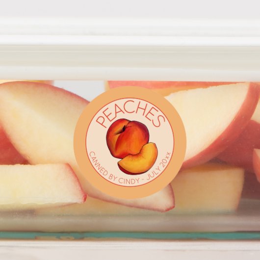 Pfirsichfrüchte Zuhause Canning Pfirsiche Etiketten (Befestigt)
