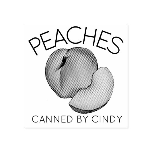 Pfirsichfrüchte Zuhause Canning Pfirsiche Gummistempel (Prägung)