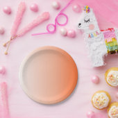 Pfirsichgelbe Aprikose Mandarine orange Pappteller (Party)