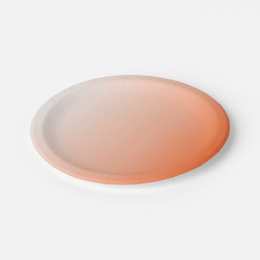 Pfirsichgelbe Aprikose Mandarine orange Pappteller (Schrägansicht)