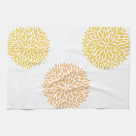 Pfirsichgelbe Blumen Handtuch
