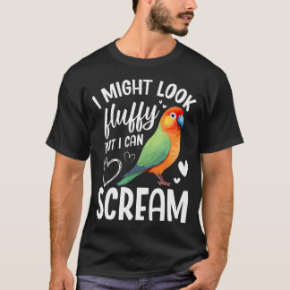 Pfirsichgesichtiger Unzertrennlicher Fluffy Birdke T-Shirt
