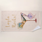 Pfirsichglas Strandtuch (Vorderseite)