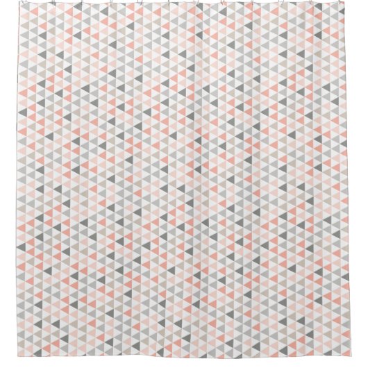 Pfirsichgraues Beige neutrales modernes geometrisc Duschvorhang (Vorderseite)