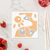 Pfirsichgrauweißer moderner Doodle 1 Serviette (Beispiel)