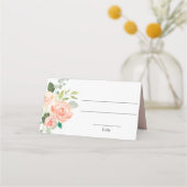 Pfirsichgrüne Platzkarte (Vorderseite)