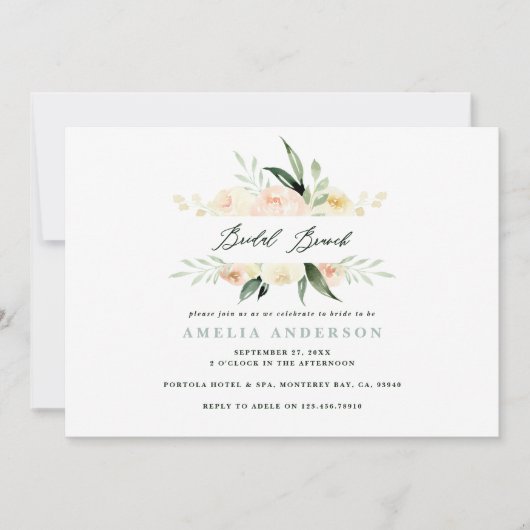 Pfirsichgrüner Blumenbrunch (Vorderseite)