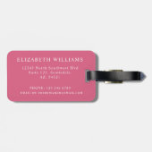 Pfirsichgrünes, angepasstes Muster Gepäckanhänger (Rückseite horizontal)