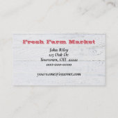 Pfirsichholz Visitenkarte (Rückseite)