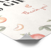 Pfirsichkarten und Geschenkzeichen Poster (Ecke)
