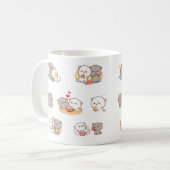 Pfirsichkatze Kaffeetasse (Vorderseite Links)