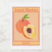 Pfirsichkleber Lebensmitteletikett (Einzelnes Label)