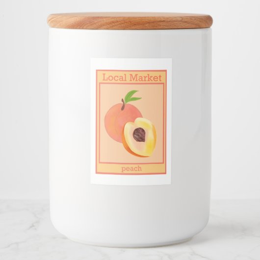 Pfirsichkleber Lebensmitteletikett (Vorderseite)