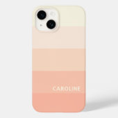 Pfirsichkoralle Orange Streifen Muster Case-Mate iPhone Hülle (Rückseite)