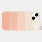 Pfirsichkoralle Orange Streifen Muster Case-Mate iPhone Hülle (Rückseite (Horizontal))