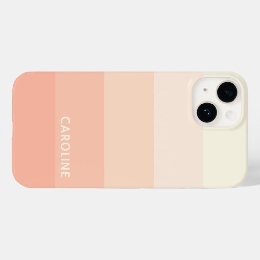 Pfirsichkoralle Orange Streifen Muster Case-Mate iPhone Hülle (Rückseite (Horizontal))