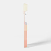 Pfirsichkoralle Orange Streifen Muster iPhone Hülle (Linke Seite)