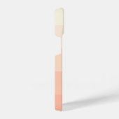 Pfirsichkoralle Orange Streifen Muster iPhone Hülle (Rechte Seite)