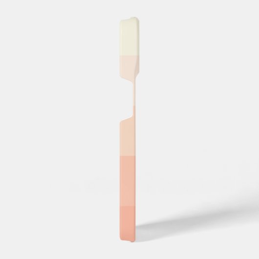 Pfirsichkoralle Orange Streifen Muster iPhone Hülle (Rechte Seite)