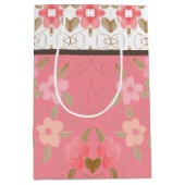 Pfirsichkoralle und rosa mittlere geschenktüte (Vorderseite)