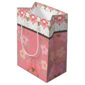 Pfirsichkoralle und rosa mittlere geschenktüte (Rückseite Schrägansicht)