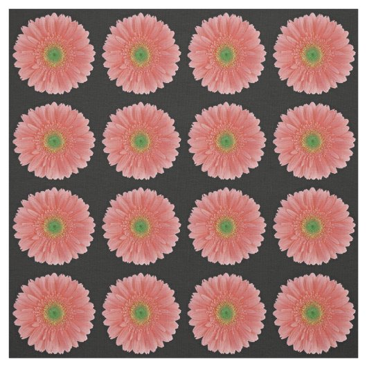 Pfirsichkorallenrotes Gerbera-Gänseblümchen-Gewebe Stoff (Muster)