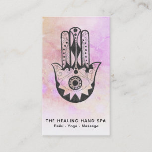*~* Pfirsichkrater des Moon Hamsa Hand Fatima Yoga Visitenkarte