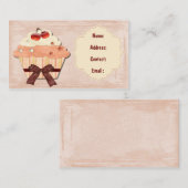 Pfirsichkuchen Visitenkarte (Vorne/Hinten)