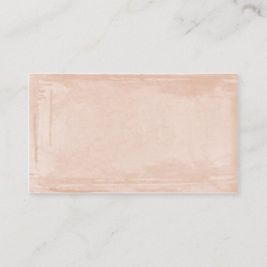 Pfirsichkuchen Visitenkarte (Rückseite)