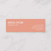 Pfirsichlippen Modernes Beruflich Mini Visitenkarte (Rückseite)