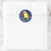 Pfirsichmarkierte Lovebird #1 Stickers (Tasche)
