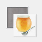 Pfirsichmarmelade Magnet (Vorderseite/Rückseite)