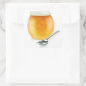 Pfirsichmarmelade Quadratischer Aufkleber (Tasche)