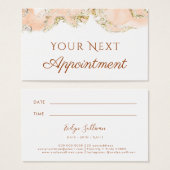 Pfirsichmarmor Design Terminkarte (Vorne & Hinten)