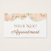 Pfirsichmarmor Design Terminkarte (Vorderseite)