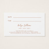 Pfirsichmarmor Design Terminkarte (Rückseite)