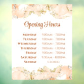 Pfirsichmarmorierung - Öffnungszeiten des Fensters Fensteraufkleber (Blatt 3)