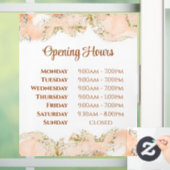 Pfirsichmarmorierung - Öffnungszeiten des Fensters Fensteraufkleber (Zuhause)