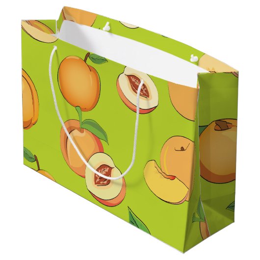 Pfirsichmuster 4 große geschenktüte (Rückseite Schrägansicht)