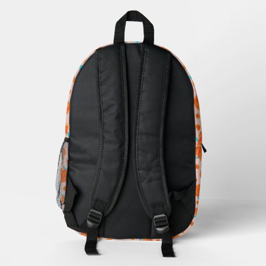 Pfirsichmuster Bedruckter Rucksack (Rückseite)