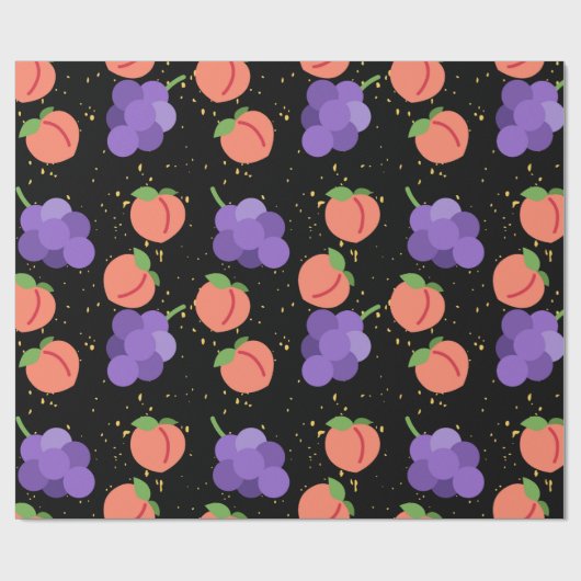 Pfirsichmuster Geschenkpapier (Flach)