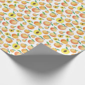 Pfirsichmuster Geschenkpapier (Ecke)