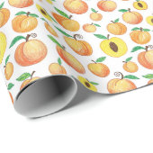 Pfirsichmuster Geschenkpapier (Rolleneckpunkt)