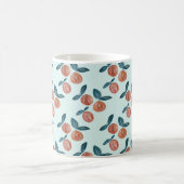 Pfirsichmuster-Malerei Vintage Kaffeetasse (Mittel)