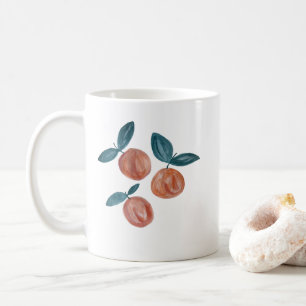 Pfirsichmuster-Malerei Vintage-Kaffeetasse Kaffeetasse
