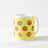 Pfirsichmuster-Tasse - Gelb Kaffeetasse (VorderseiteRechts)