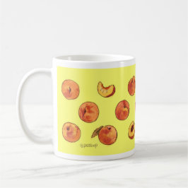 Pfirsichmuster-Tasse - Gelb Kaffeetasse