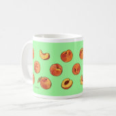 Pfirsichmuster-Tasse - Grün Kaffeetasse (Vorderseite Links)