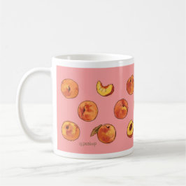 Pfirsichmuster-Tasse - Rosa Kaffeetasse