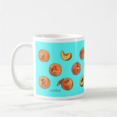 Pfirsichmuster-Tasse - Türkis Kaffeetasse (Links)